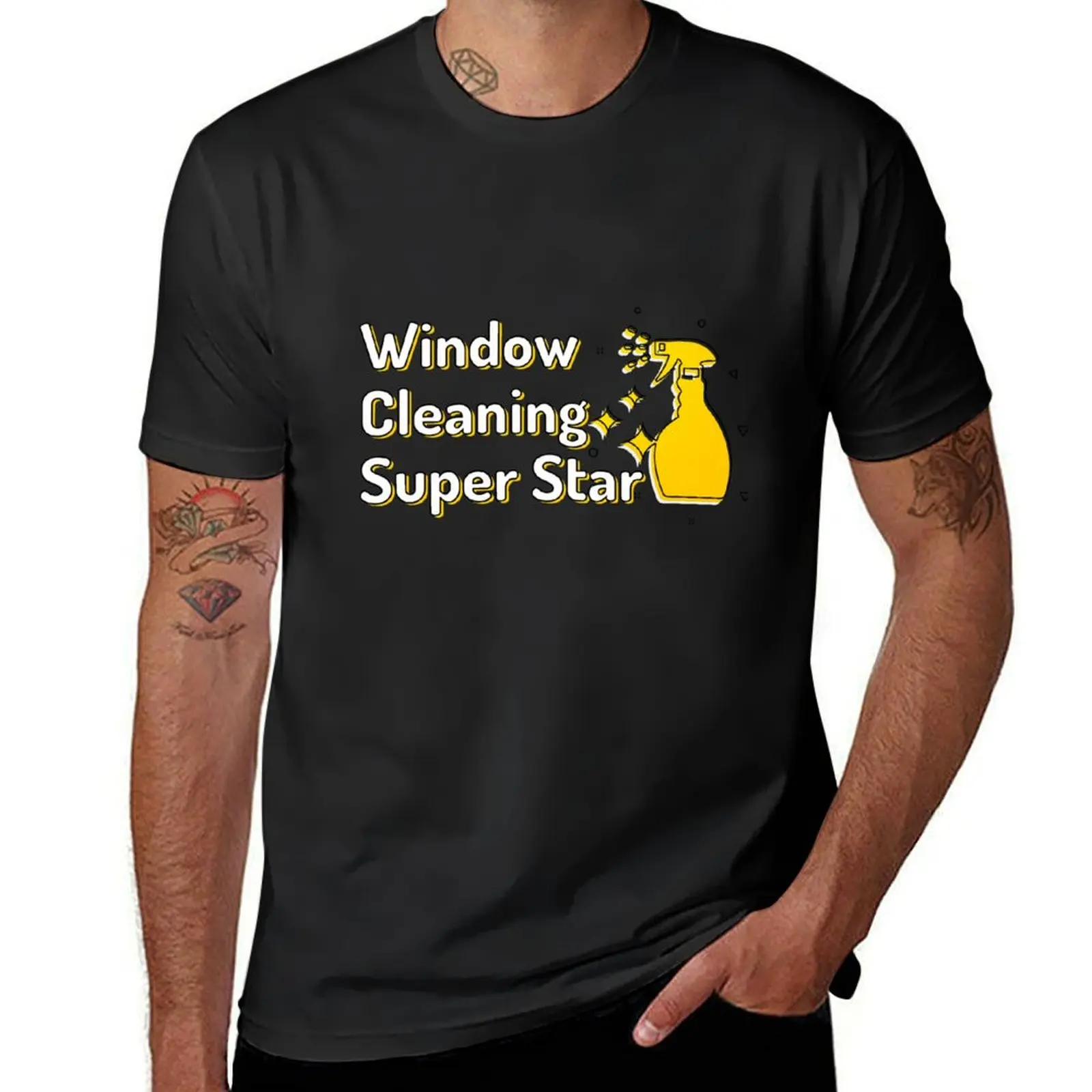 Window Cleaning Super Star T-Shirt sports fans heavyweights mens graphic t-shirts anime