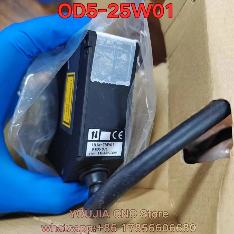 The OD5-25W01 sensor is available both new and used; the used one is in good condition.