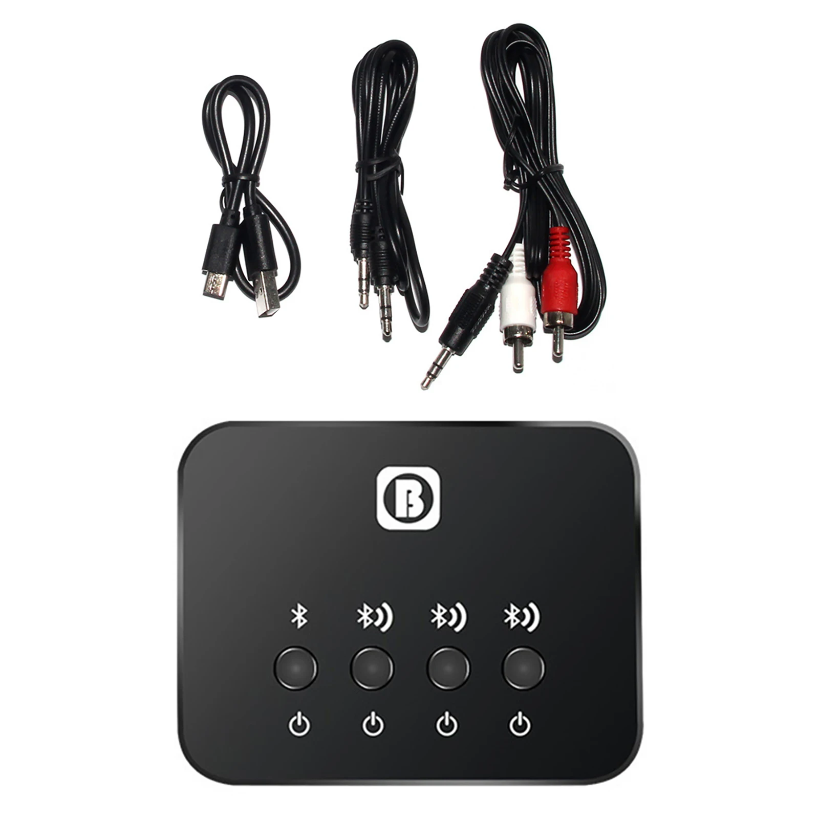 Stereo Lançador Splitter Adaptador Dispositivo Transmissor de Música Compartilhamento de Áudio Switcher para tv Fones de Ouvido dc 5v 13 Bluetooth 4.0