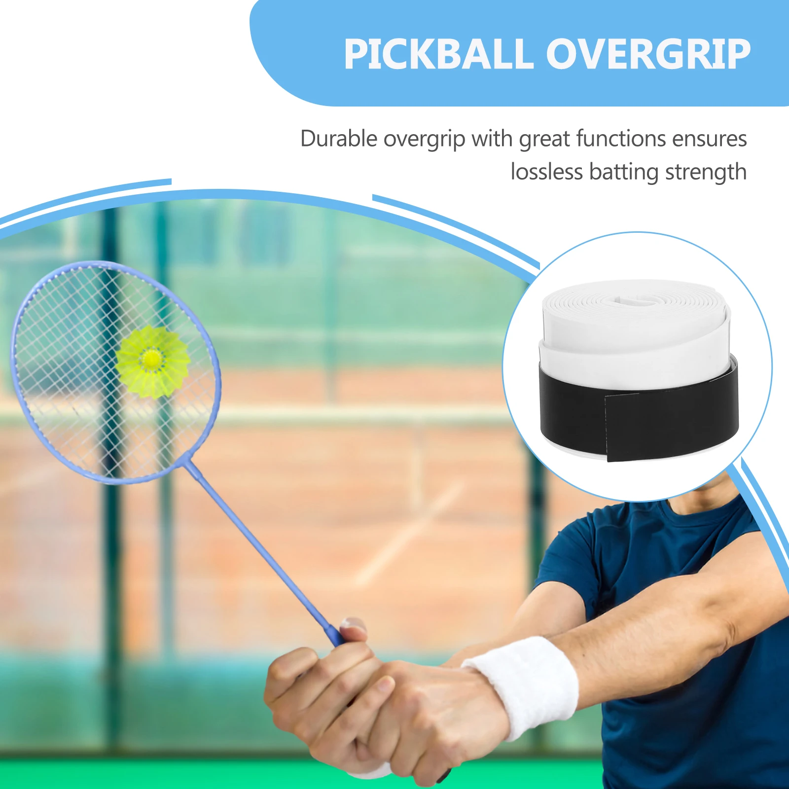 

10 Pcs Racket Grip Sweatband Thin Thickness Soft Material Anti Slip Moisture Absorb for Tennis Badminton Squash Fishing Rod