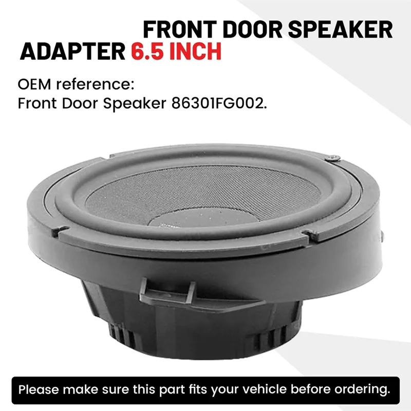 Front Door Speaker Adapter 6.5 Inch For Subaru Forester Impreza Outback WRX/STI Audio Speaker Spacer Ring Bracket Parts