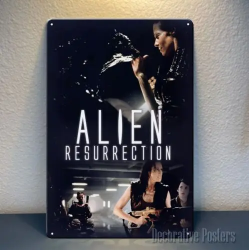 Affiche métallique de film de science-fiction Alien Resurrection - Plaque en aluminium 20x30cm