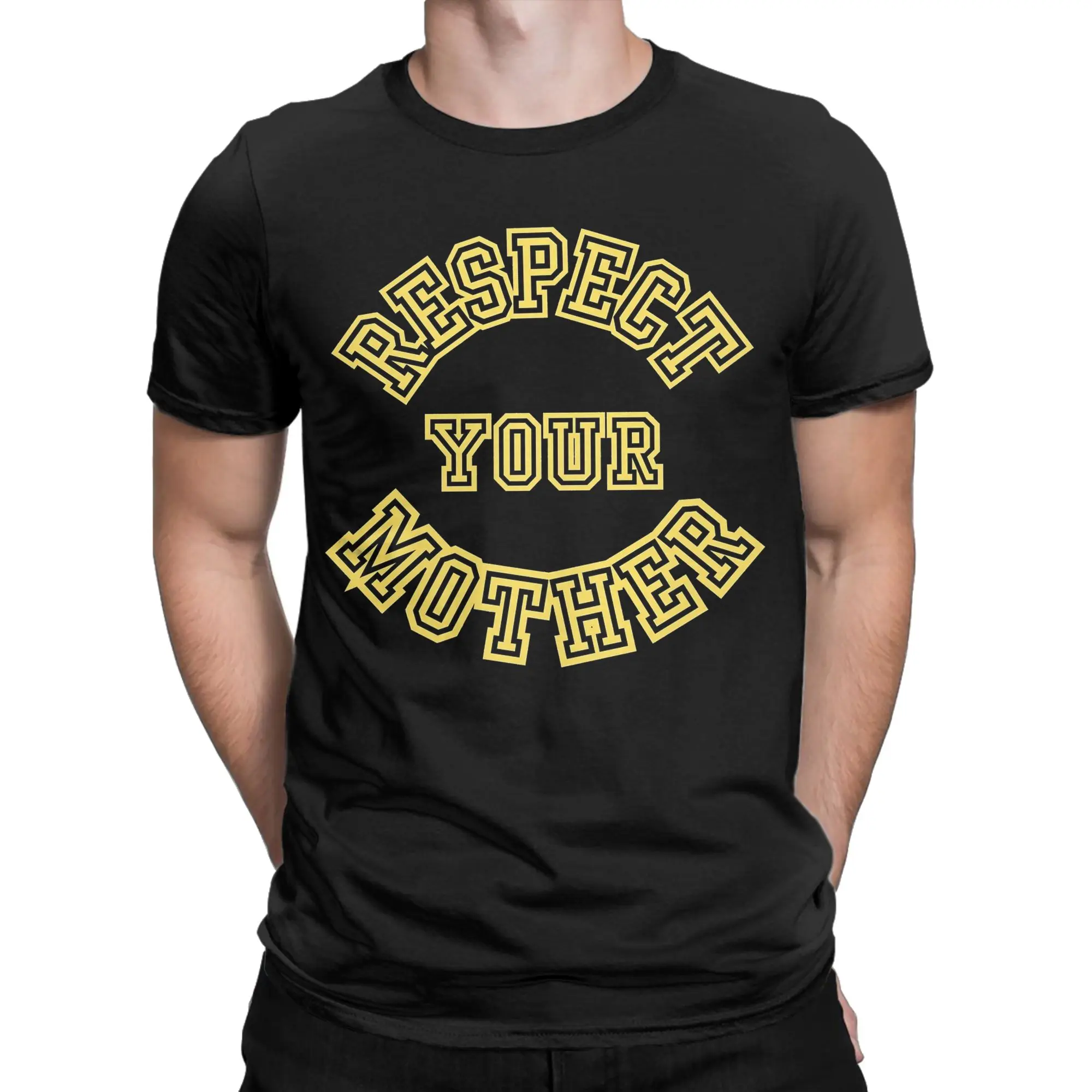 T-shirts pour hommes Respect Your Mother Harrys Styles, humoristiques, en pur coton, col rond, manches courtes, vêtements grande taille