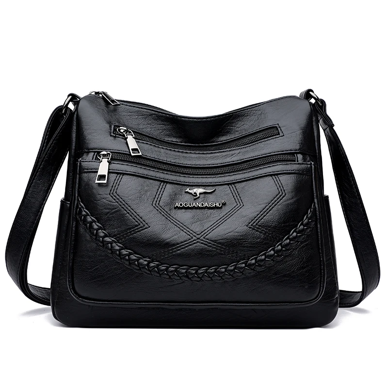 Luxury Brand Female Shoulder Bag New High Quality Soft Leather Womens Messenger Bags Fashion Retro Girl Shoulder Bolsas Sac 2026