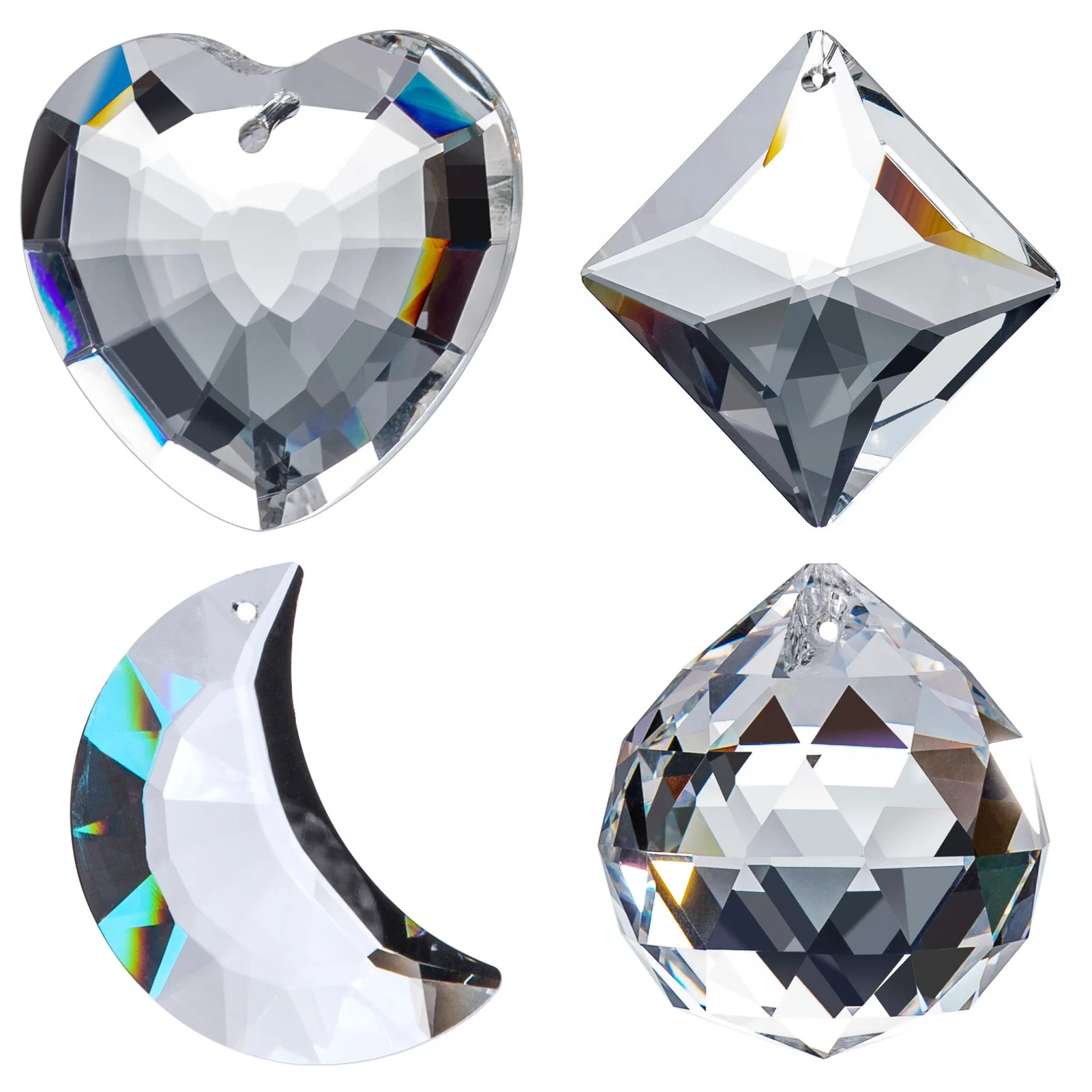 K9 Crystal Suncatcher Hanging Glass Faceted Prism Rainbow Maker Chandelier Part Replacement Window Garden Decor DIY Car Pendant - view 3