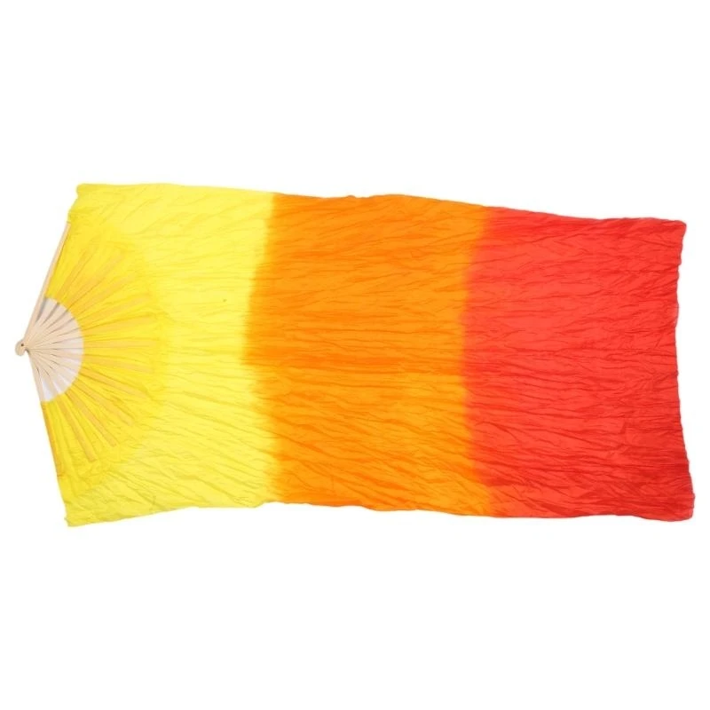 Lightweight Faux Silk Belly Dance Fan Veils Flexible Dance Fan Bamboo Long Fan Dancing Fan for Performances &Trainings high