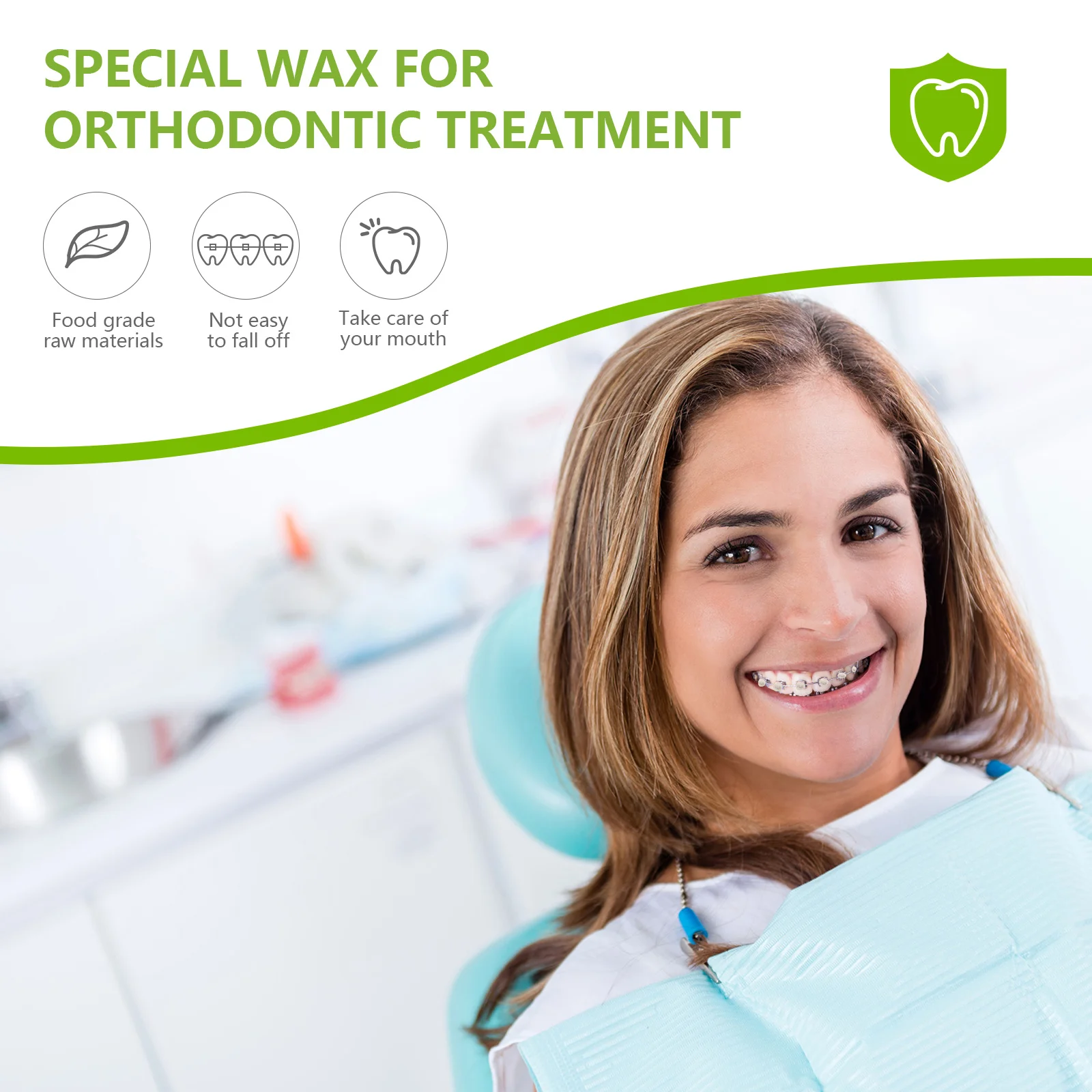 

10Pcs Orthodontic Relief Wax for Braces Clear Tasteless Dental Wax Strips Soothing Gum Irritation Compact Case for Travel Work