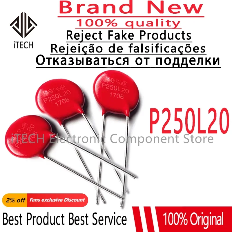 

10pcs 100% new and orginal V250LA20AP P250L20 V250LA20A Varistor 250V 500pF diameter 14MM in stock