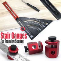 2PCS Tall Stair Gauges Layout Stringer Jigs Framing Jigs Marking Repetitive Angles Non-Slip for Stair Layout Rafter Layout