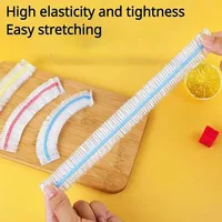 500/100Pcs Colorful Disposable Food Cover Lid Elastic Wrap Fresh Film Bag Disposable Cling Cover Bowl Cover Kitchen Storage Bag 5