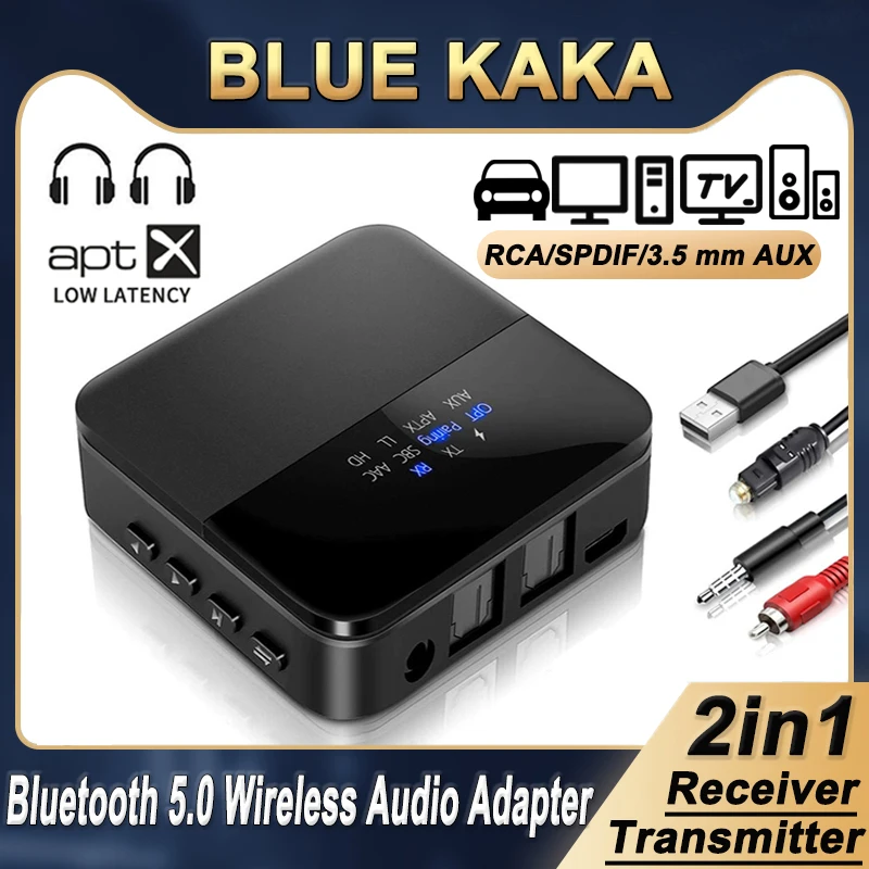 

CSR Bluetooth 5,0 аудио передатчик приемник AptX HD LL низкая задержка RCA/SPDIF/3,5 мм AUX беспроводной аудио адаптер для ТВ ПК автомобиля