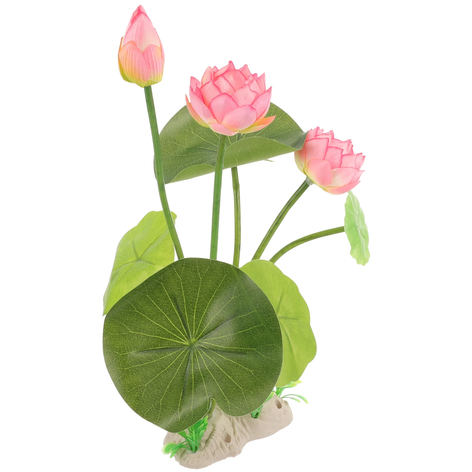 

Fake Aquarium Artificial Lotus Decor Plastic Fish Tank Plants Aquarium Landscape Lotus For Large Fish Tank Decoration