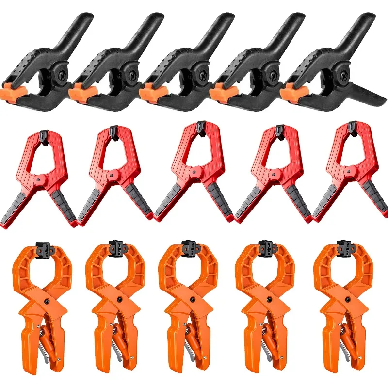 5Packs Spring Clamp, Plastic Spring Clamps Heavy Duty for Crafts, Multi Functional Woodworking A-Type Fixture