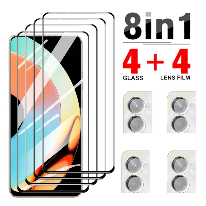 

Tempered Glass for realme 10 Clear Screen Protector realme 8 8i 9i 9 pro plus Camera Lens protection realme 10 8 9 5g 9 pro Protective Film for realmi 10 Glass realme10 pro accessories