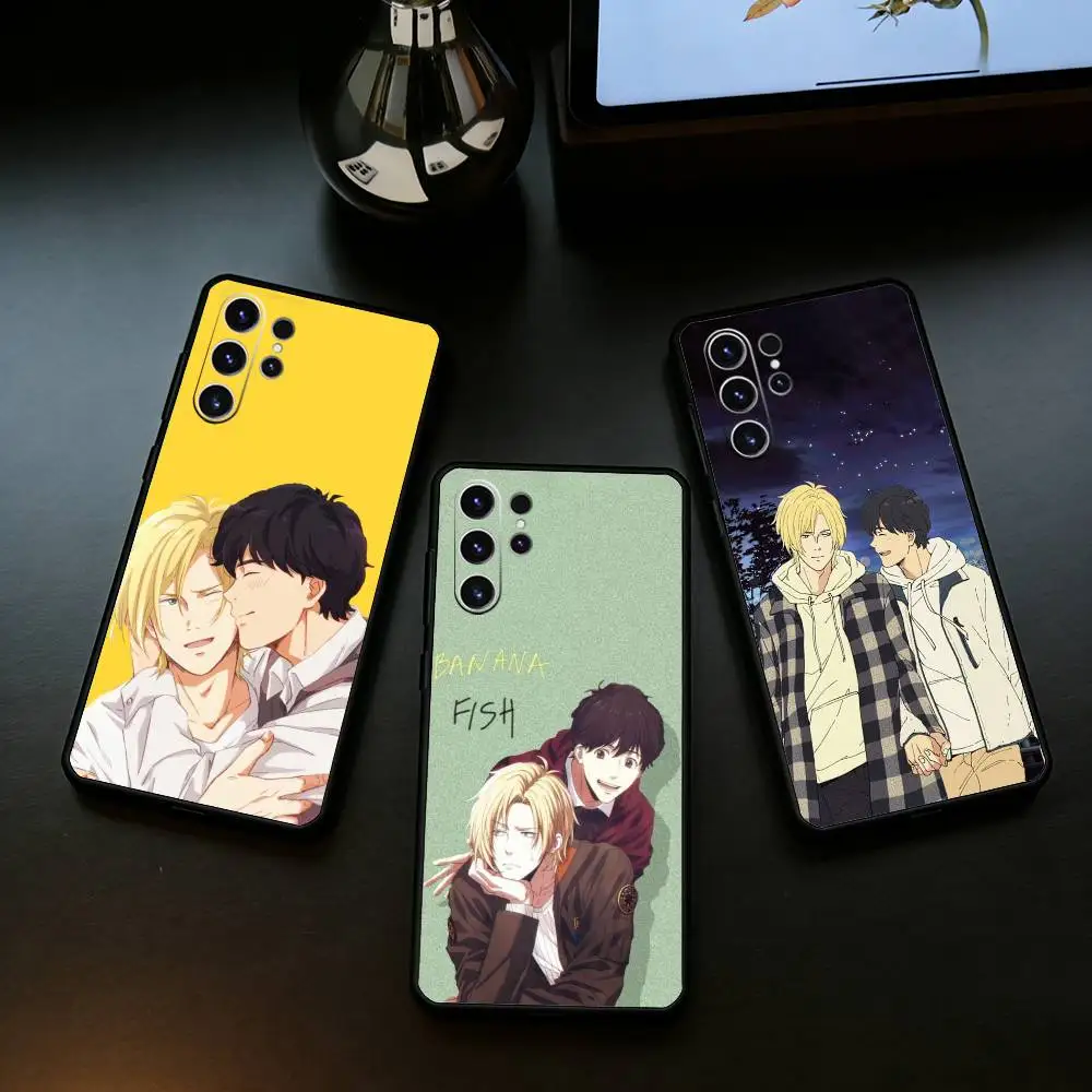 Banana Fish Anime Phone Case For Samsung S25,24,21,22,23,30,Ultra,20,Plus,Fe,Lite,Note Soft Black Cover