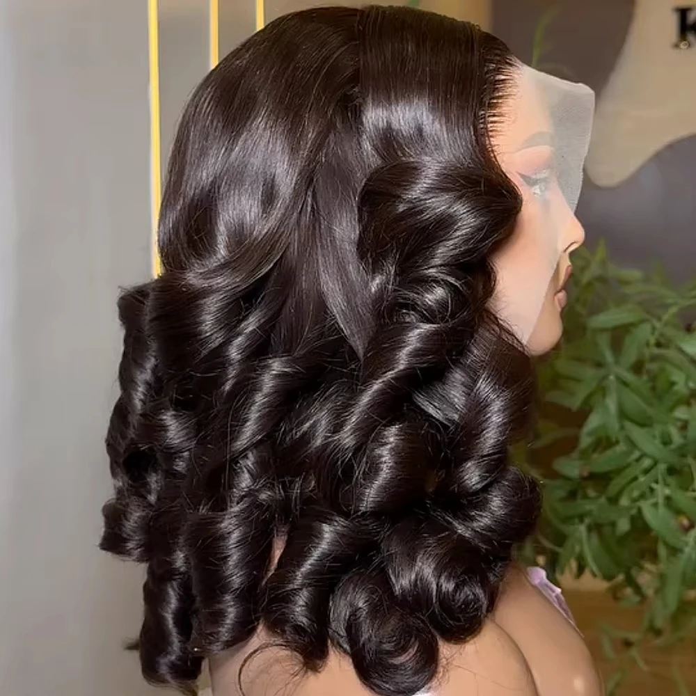 Bon Prix 250% Perruque BOB Courte Perruque شعر خام Sans Colle Perruque 13x6 13x4 دانتيل شفاف Perruques Naturelles en Dentelle Pleine Perruque Naturelle Moins Cher Perruque Livraison 3 Jours France Perruque Boucle #1