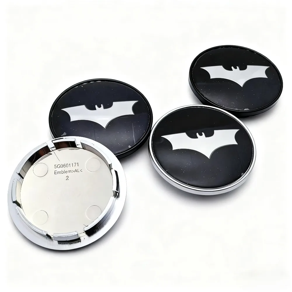 4 Stück BAT Logo Emblem Abzeichen Auto Radnabenkappen 65 mm (56 mm Innendurchmesser) Räder Nabenkappe Felgenradkappen Abdeckung Ersetzen Sie Auto-Styling-Zubehör