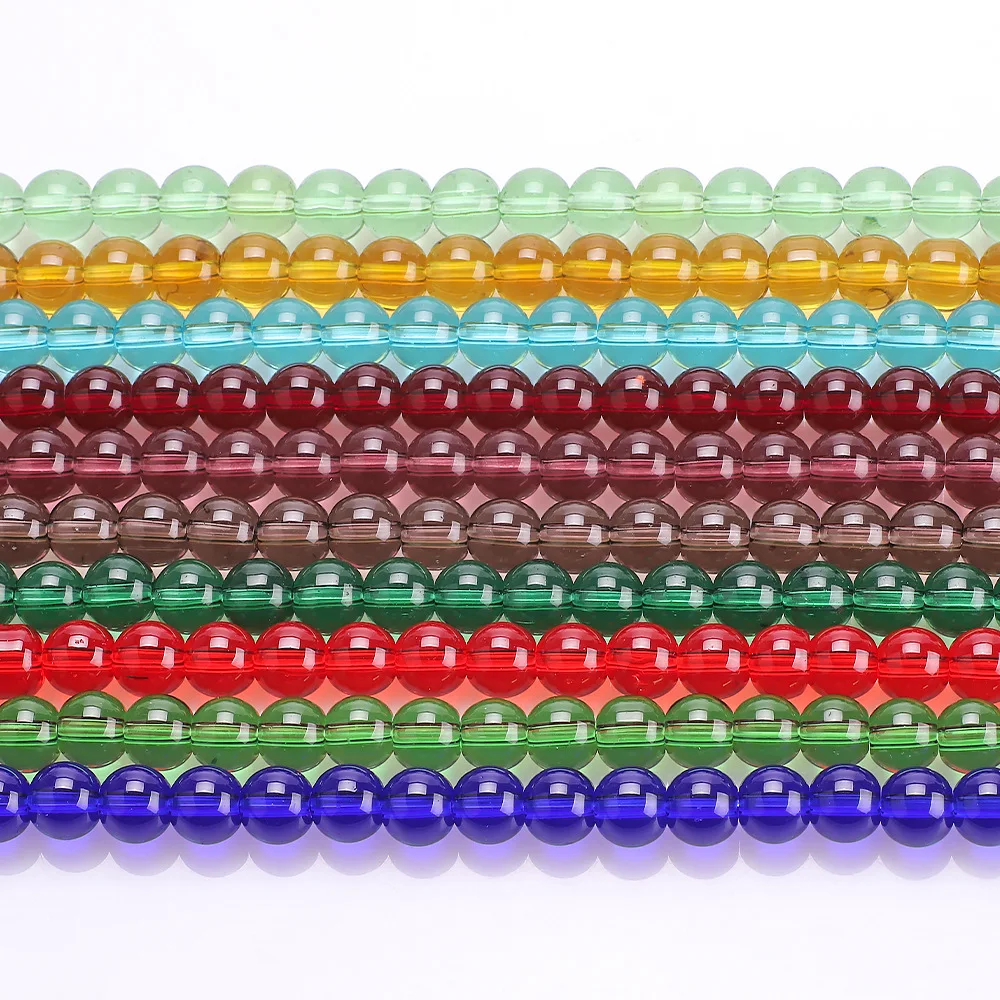 8mm High-Transparency Glass Beads, DIY Handmade Jewelry Making Supplies, Ideal for Crafting Bracelets, Earrings and More