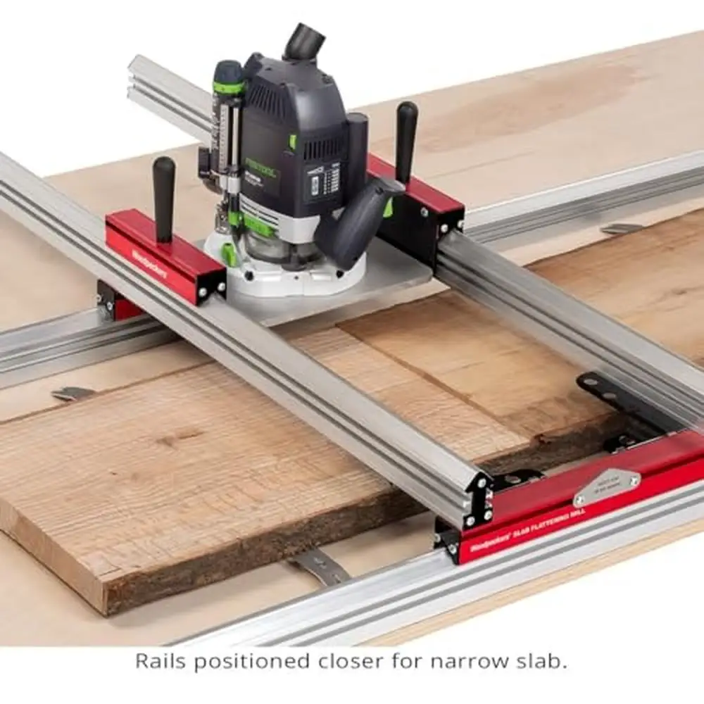 Slab Leveling Jig Wood Slabs Router Sled Rails with Clamping Dogs
