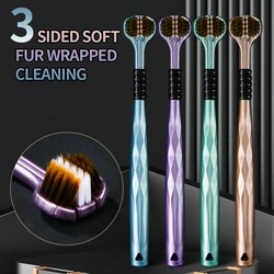 4PCS/2PCS/1PC - Three sided soft bristled toothbrush - Adult household cleaning and gingival protection advanced toothbrush