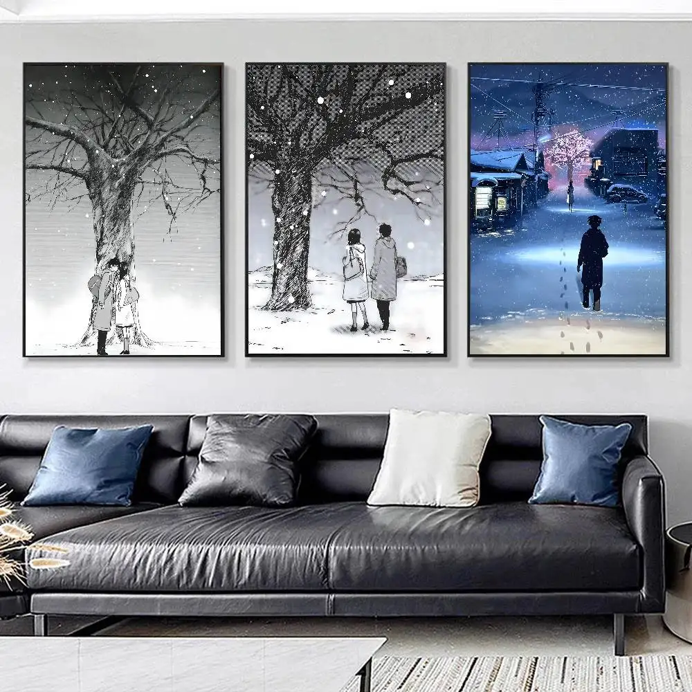 Cartoon Anime Movie 5 C-Centimeters Per S-Second Posters HD Print Vintage Wall Art Decor for Home Study Room