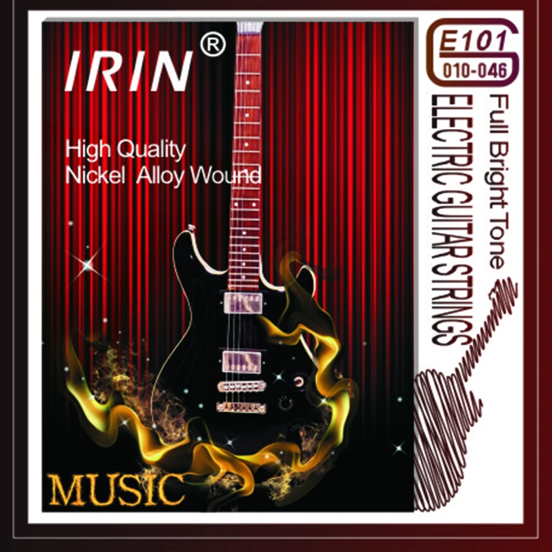 IRIN E-Gitarre Saiten Spielen Echte Heavy Metal Rock E100 E101 E102 E103 E104 E105 Nickel Wunde String Gitarre Teile Zubehör
