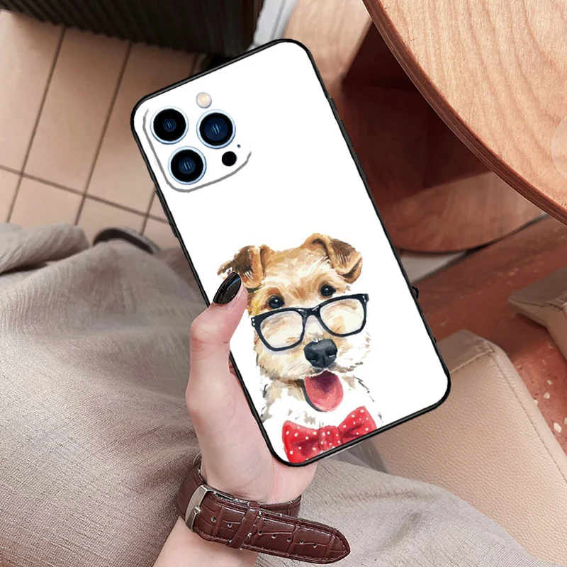 Dog Jack Russell Terrier Cover posteriore per iPhone 15 11 12 13 14 Pro Max Mini X XR XS Max SE 2022 2020 7 8 Plus