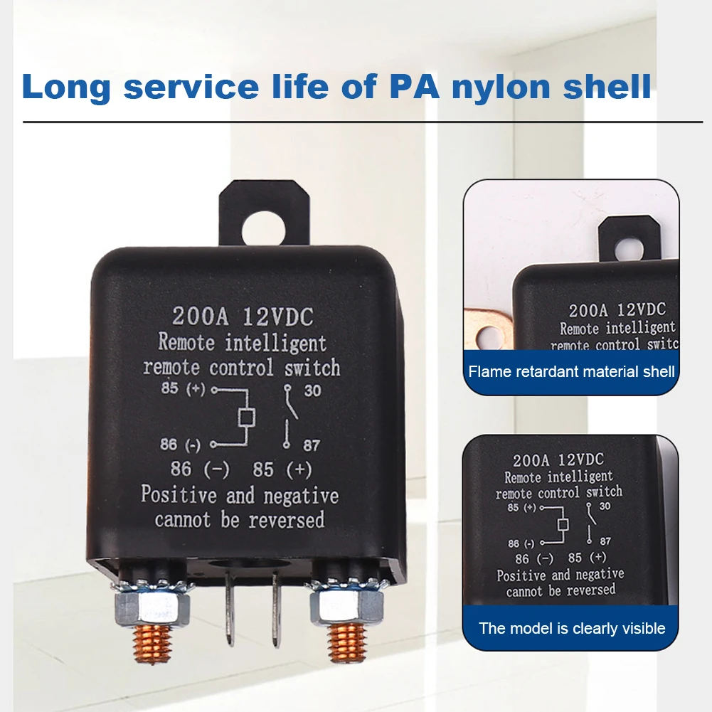 Wireless Remote Master Kill Cut-off 200A Car Battery Intelligent Breaker Remote Control Disconnect Car Battery Disconnect Relay