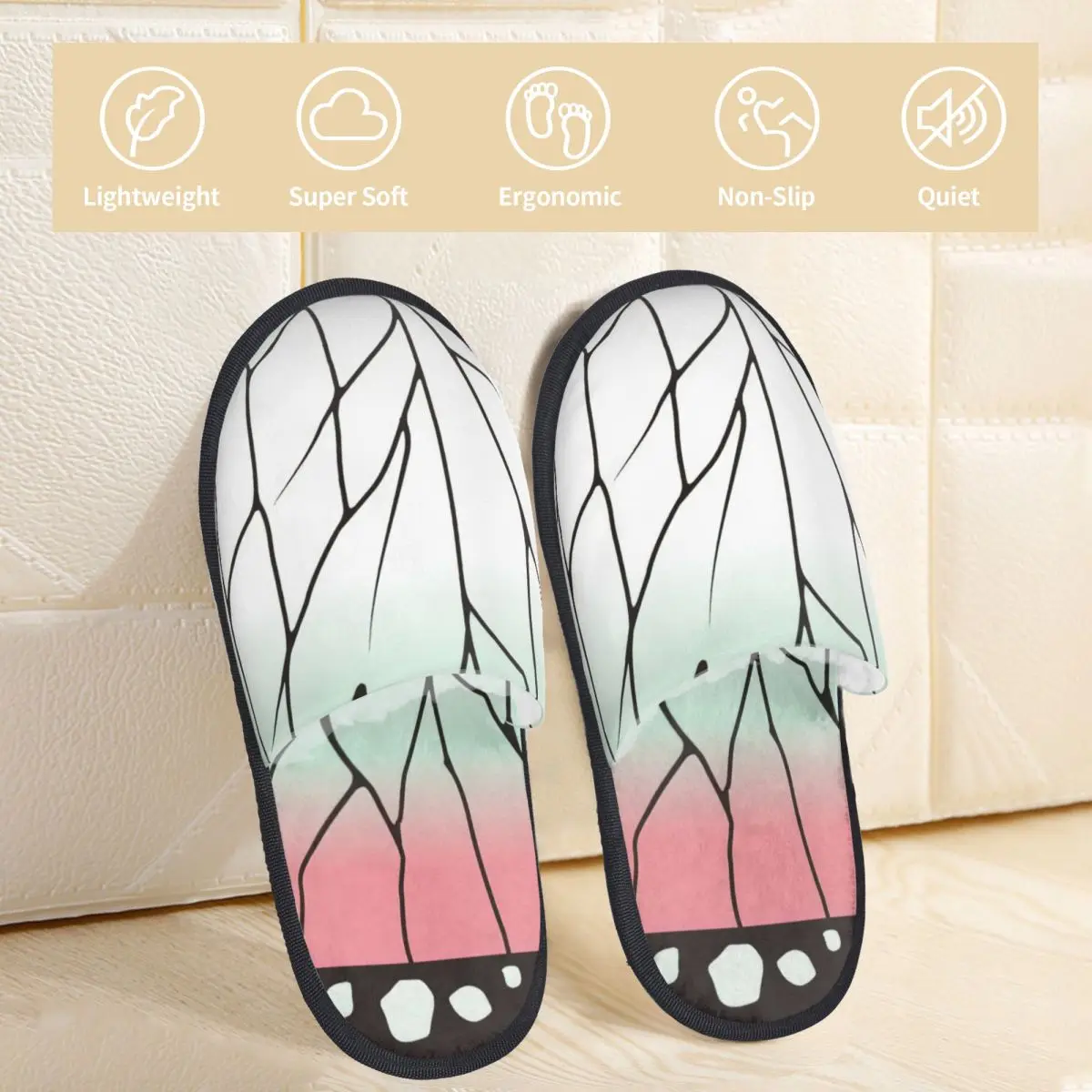 House Slippers Demon Slayer Kimetsu No Yaiba Accessories Household Fur Slippers Slides Indoor Japan Anime Soft Non-slip Slides