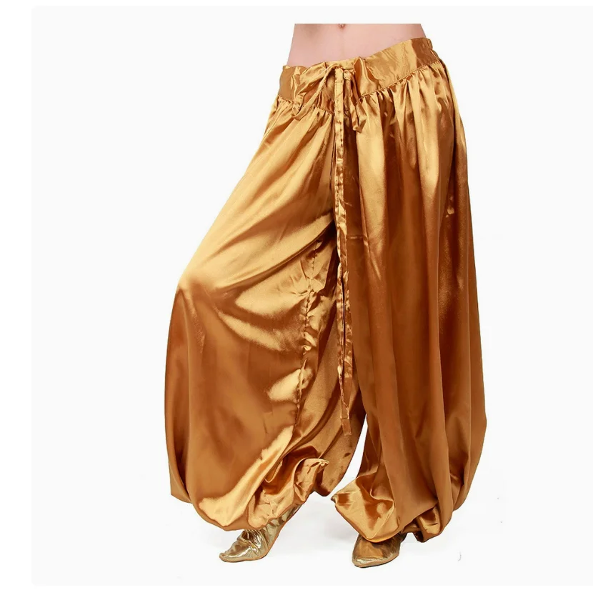1pcs/lot  woman Sexy Satin Belly Dance Costume Tribal Pants Egyptian Harem Pant candy color