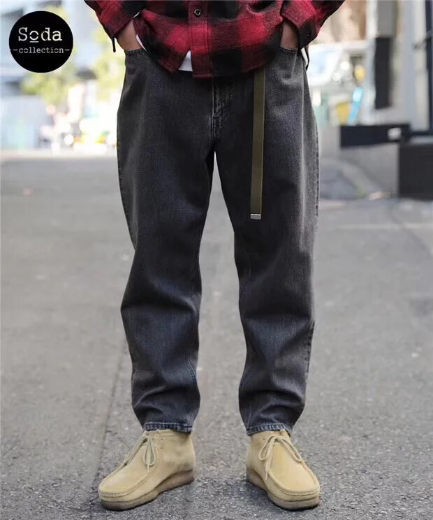 

Свободные широкие джинсы Повседневные джинсовые брюки Японские ретро зауженные облегающие джинсы с девятью точками Faion Urban Sle Осенние хлопковые джинсы