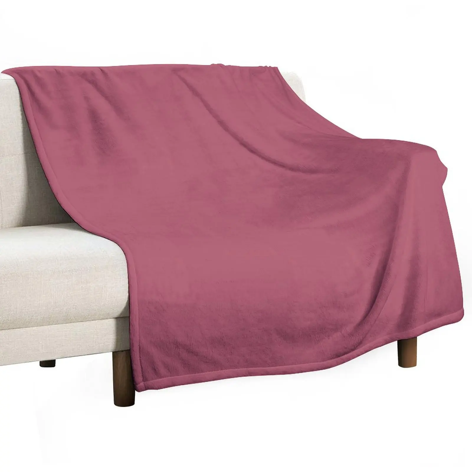 

dusty berry pink solid color Throw Blanket Summer Cute Blankets