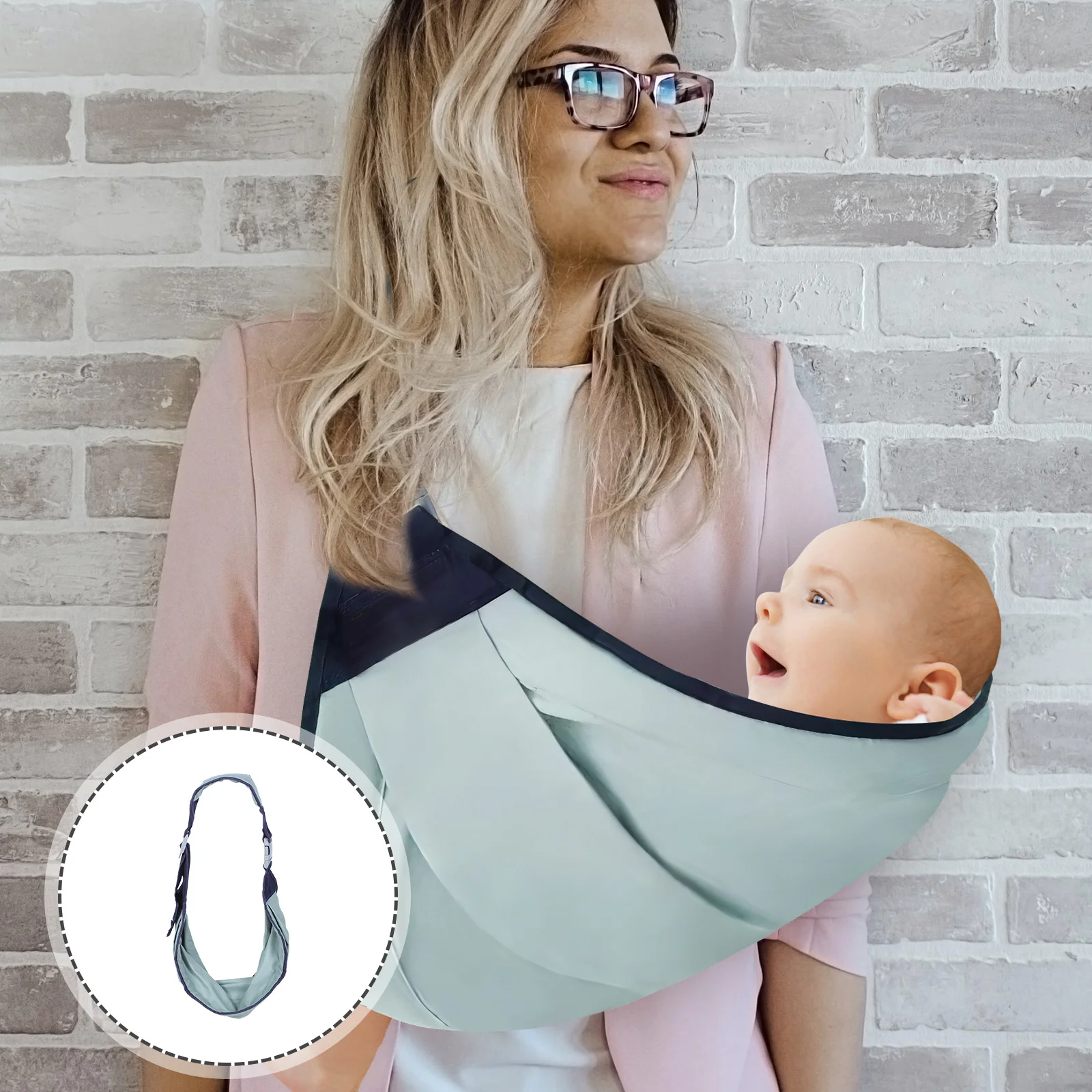 

Baby Sling Carrier Adjustable Infant Toddler Newborn Half Wrapped Sling Breathable Portable Lightweight Holder