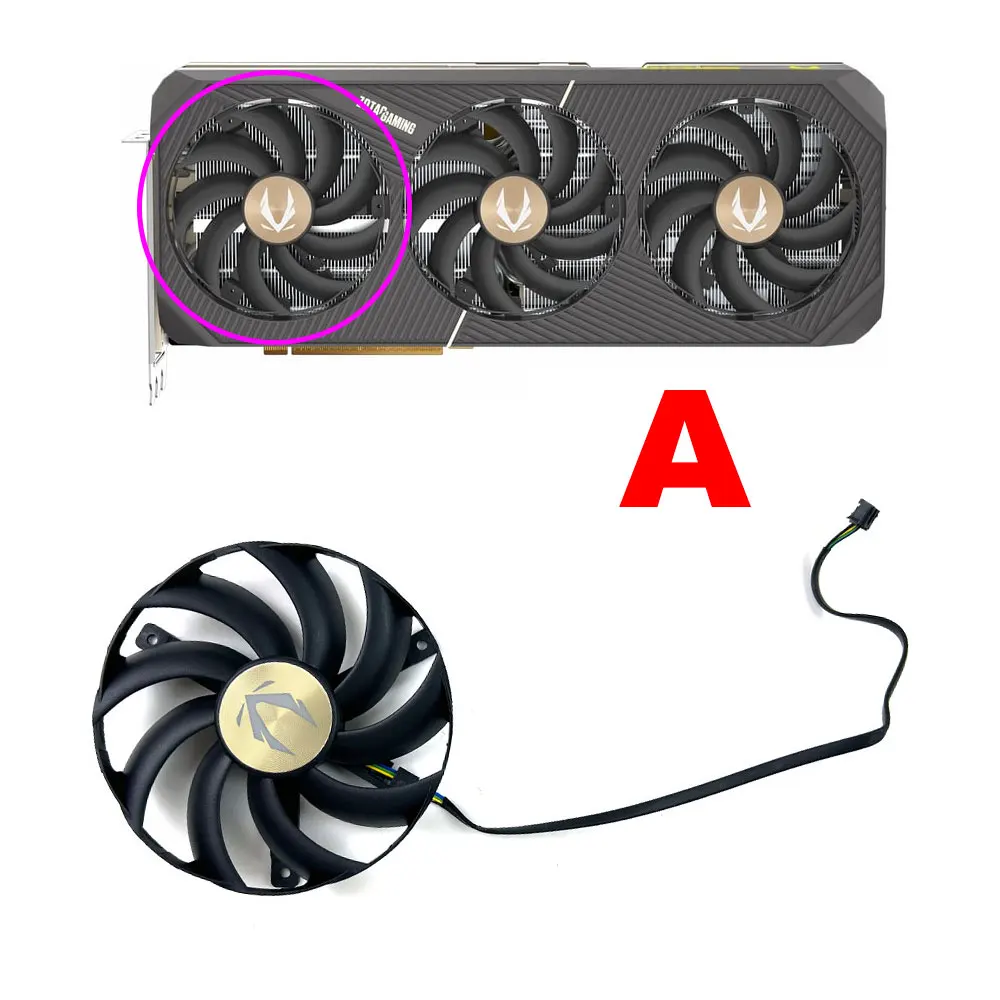 Cooling Fan 97MM 4PIN 12V 0.6A RTX5070 5080 5090 D CPU FAN For ZOTAC RTX 5070 5080 5090 D SOLID CORE OC video card fans