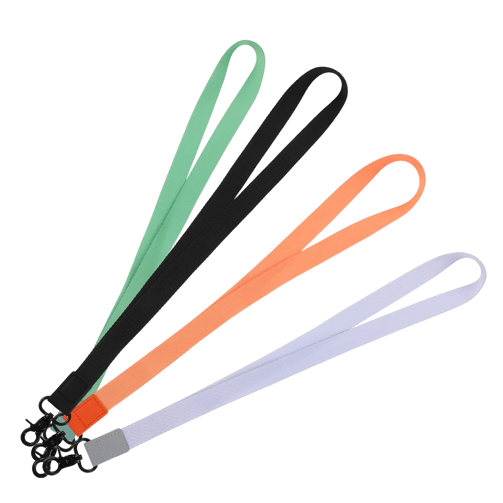 

4 Pcs ID Lanyard Card Rope Necklace Key Chain Lanyards Men Badge with Clip Polyester Cotton