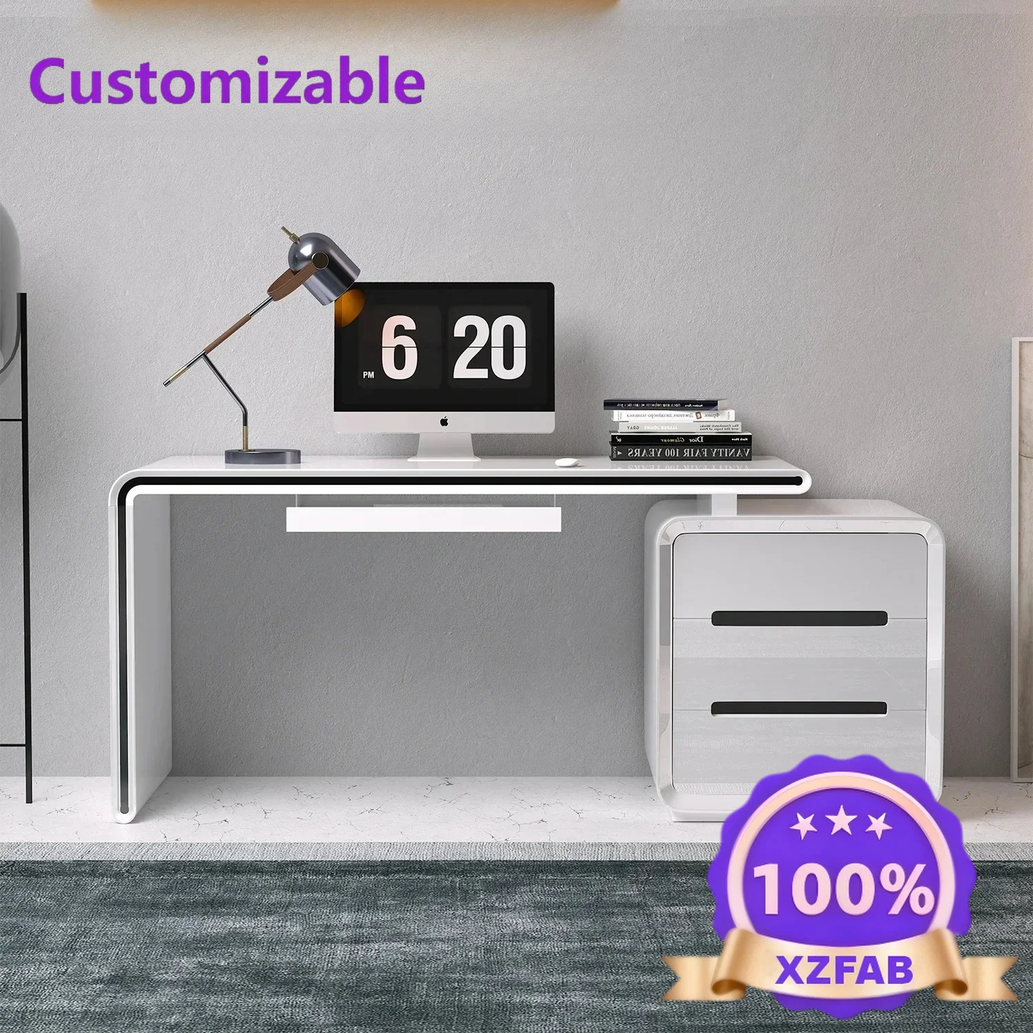 Factory Direct 2026 Game Computer Office Desks Simplicity Table Modern Study Office Desks Bedroom Italian Escritorio Ordenador