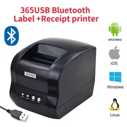 Xprinter XP-365B Label printer thermal barcode printer sticker printer 20-80mm paper  in Supermaket For Windows/Linux