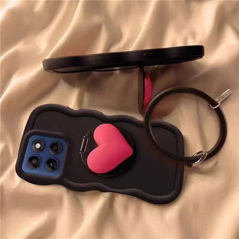 G15 Brown bear Wavy Shape Silicone Phone Case For Motorola G30 G24 G05 G04S G04 G10 G14 G34 G05 G35 G32 G13 G25 G23 G20 Cover