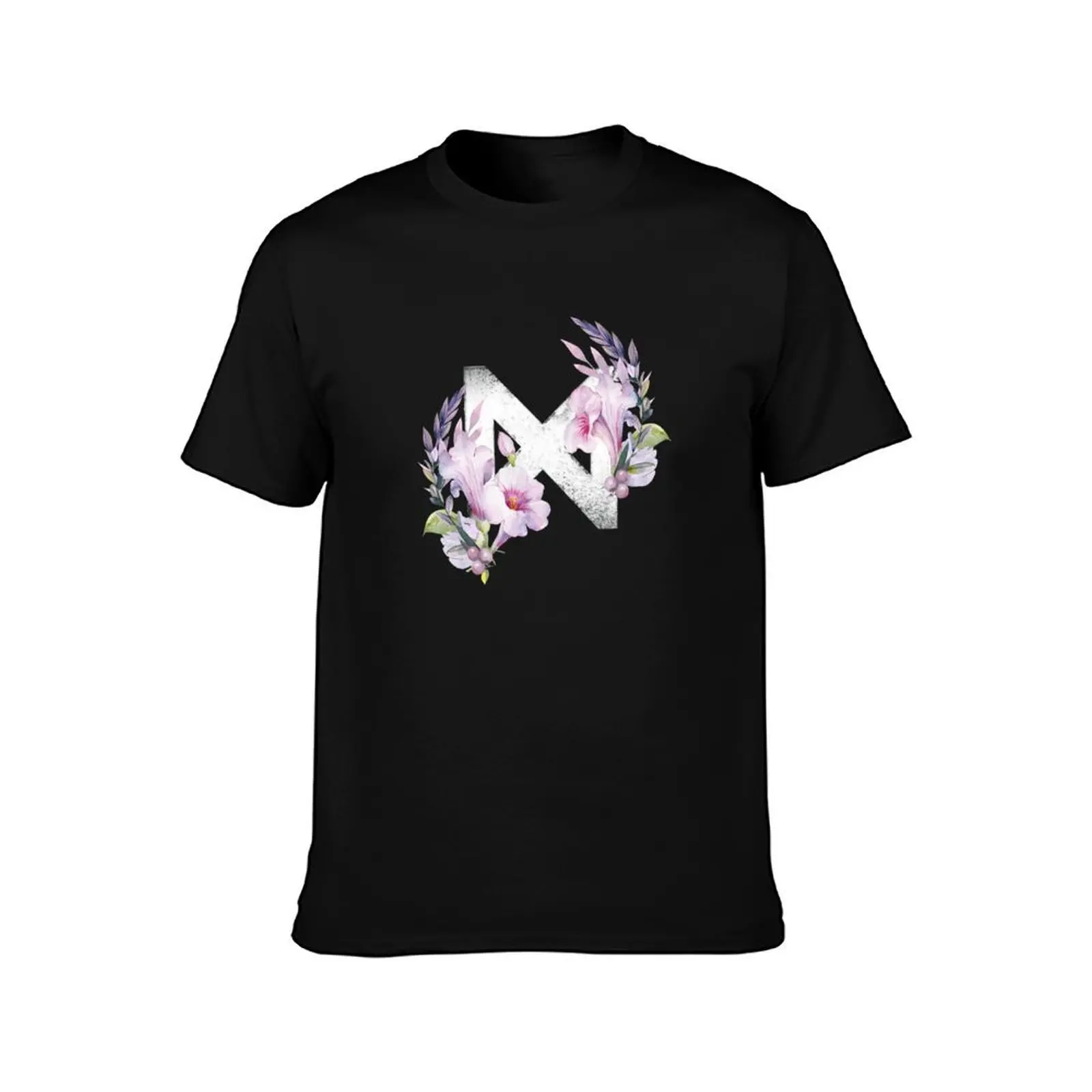 Monsta X Flowers T-Shirt Summer Casual Cotton Tee Oversized Streetwear Tops Vintage Graphic Print Loose Fit Short Sleeve