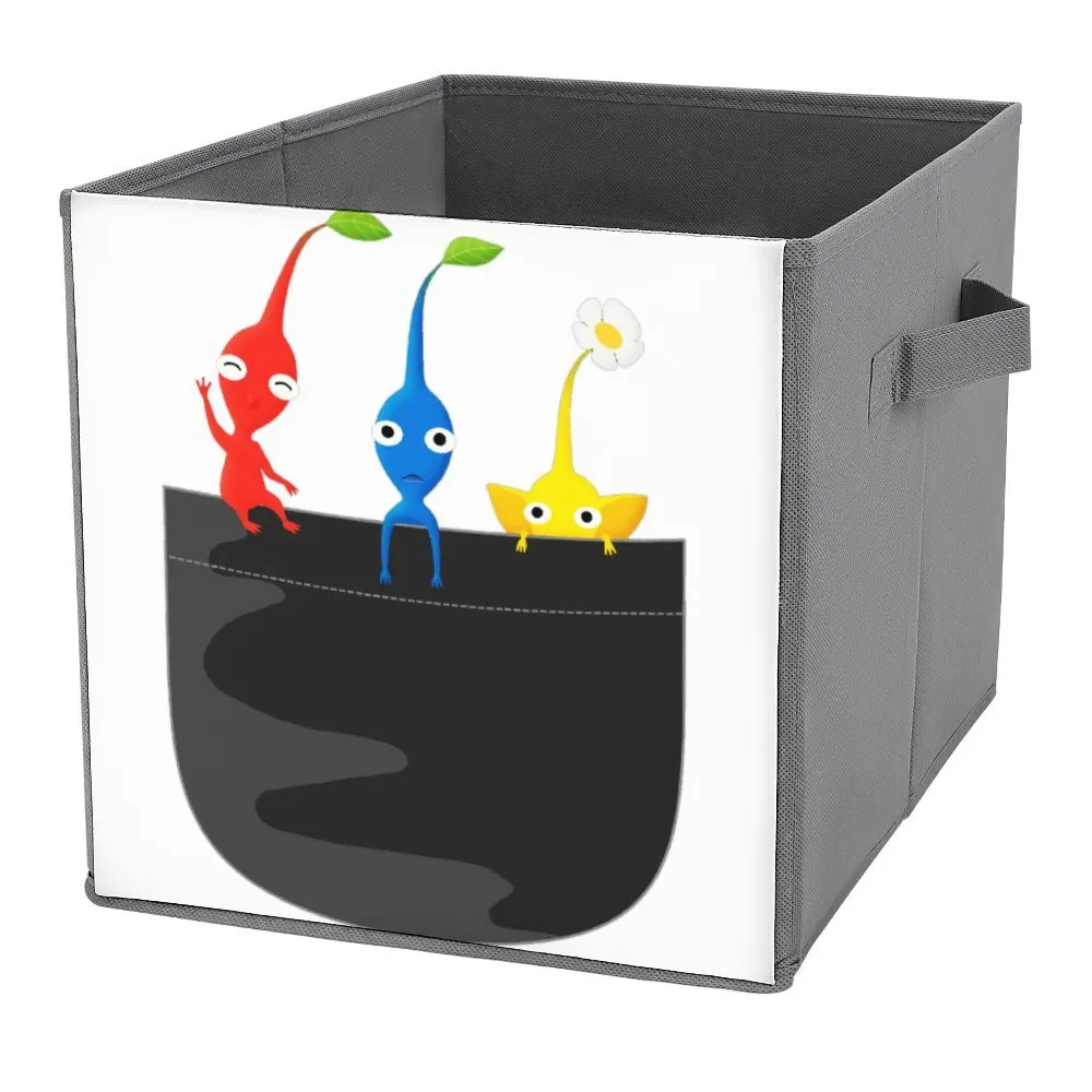 Storage Bins Pikmin Pocket Tee Super Smash Brothers T Folding Storage Box Dust Proof Portable Debris Room Storage Hot Sale Store