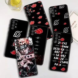 N-NARUTO Anime Phone Case For Samsung A34 35 42 50 51 52 53 54 A55 A60 A70 A71 A72 A73 A80 A81 A90 A91 Black Cover Soft Funda