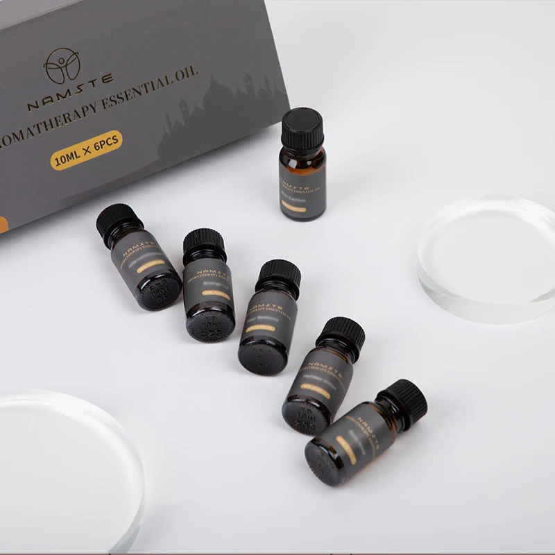 NAMSTE-humidificador de máquina de aromaterapia para coche, ambientador de coche de 10ML, aceites aromáticos de colección Premium de Hotel de lujo, paquete de 6