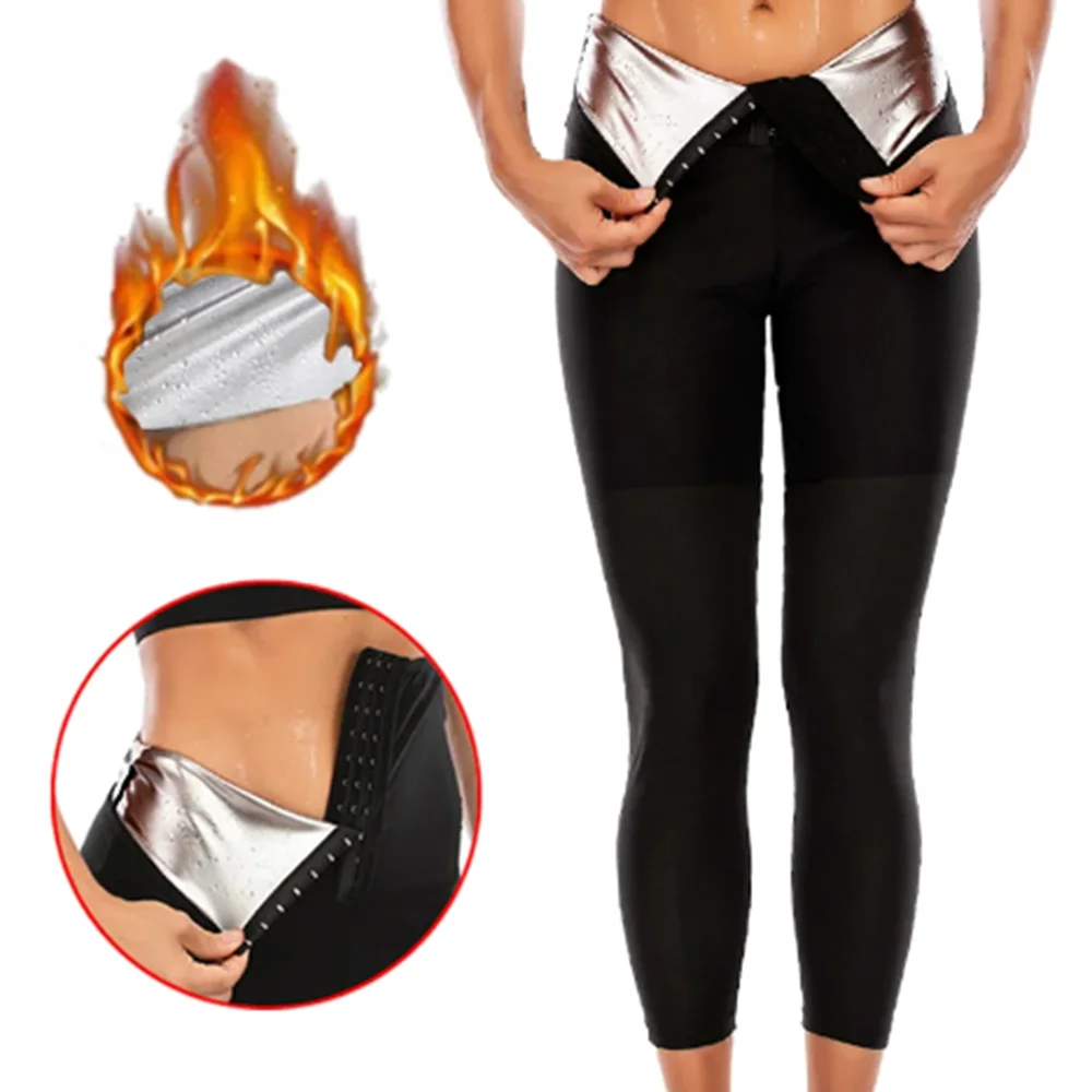 

Sauna Shaper Pants Body Shaper Full Hot Sweat Effect Coating Slimming Pants Short Shapewear Workout Gym Leggings Fitness Sports