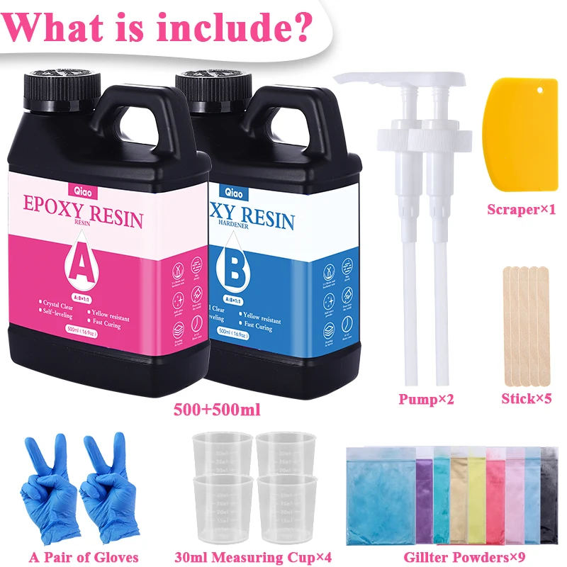 Fast-Curing Clear Epoxy Resin 1:1 Mix – Heat Resistant Formula for DIY Crafts, Coating, Casting & Resin Art Creations