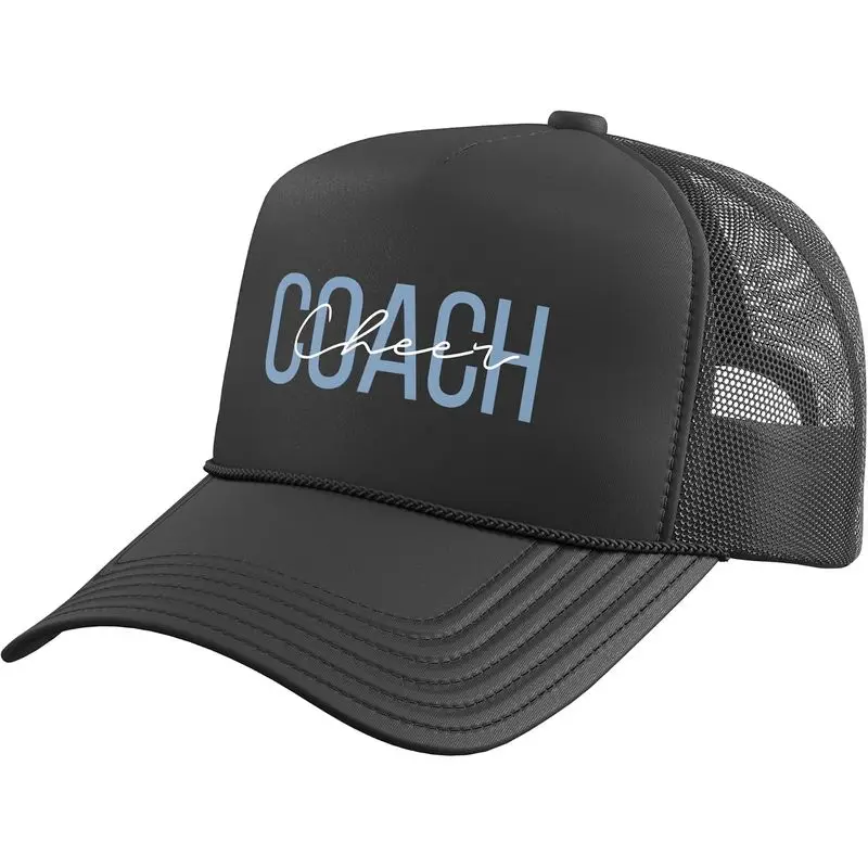 Cheer Coach Cheerleading Trucker Hat with Adjustable Mesh Back