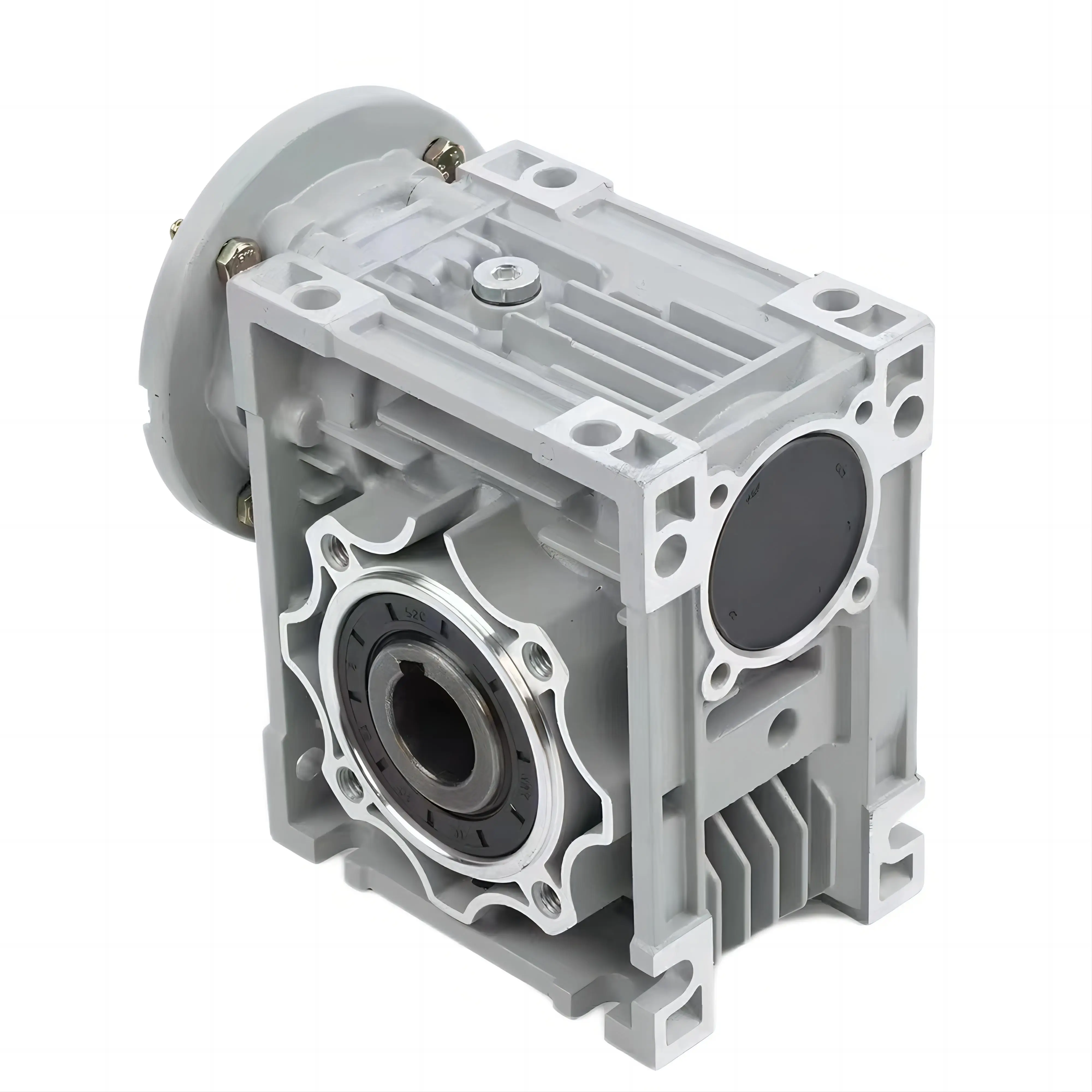 NMRV40 Worm Gear Box Reduction Marine Gearbox 7.5 20 50 60 Ratio Gearbox Reducer Motor Aluminum Worm Speed Gearbox