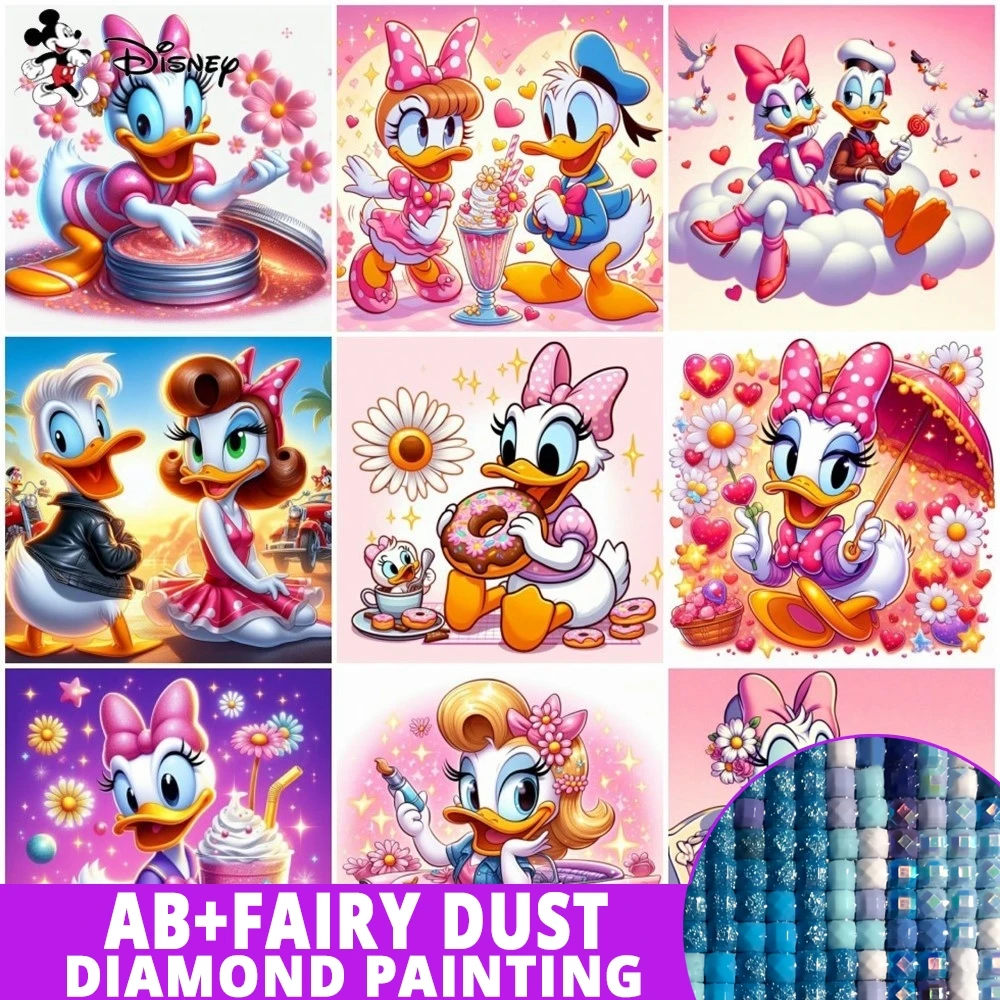 Fairy Dust AB Disney Cartoon Diamond Painting Donald Duck And Andr Mosaic Flower Set Home Decor Cookie Destroy