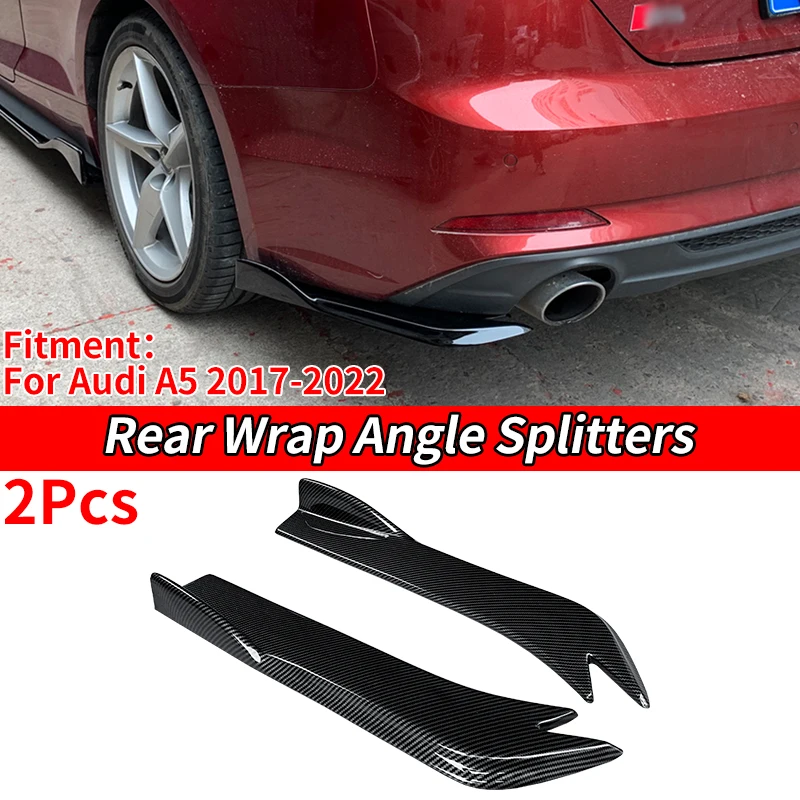 Car Accessories Rear Bumper Splitters Aprons Wrap Angle Scratch Protector ABS For Audi A5 Two-door Supercar 2017-2022 2019 2021