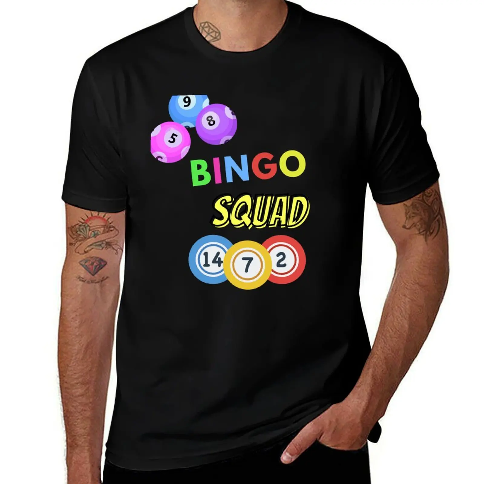 

Bingo Squad For Bingo Players T-Shirt t shirts for man cotton funny t shirts for man cotton soft man t shirt summer T-shirt