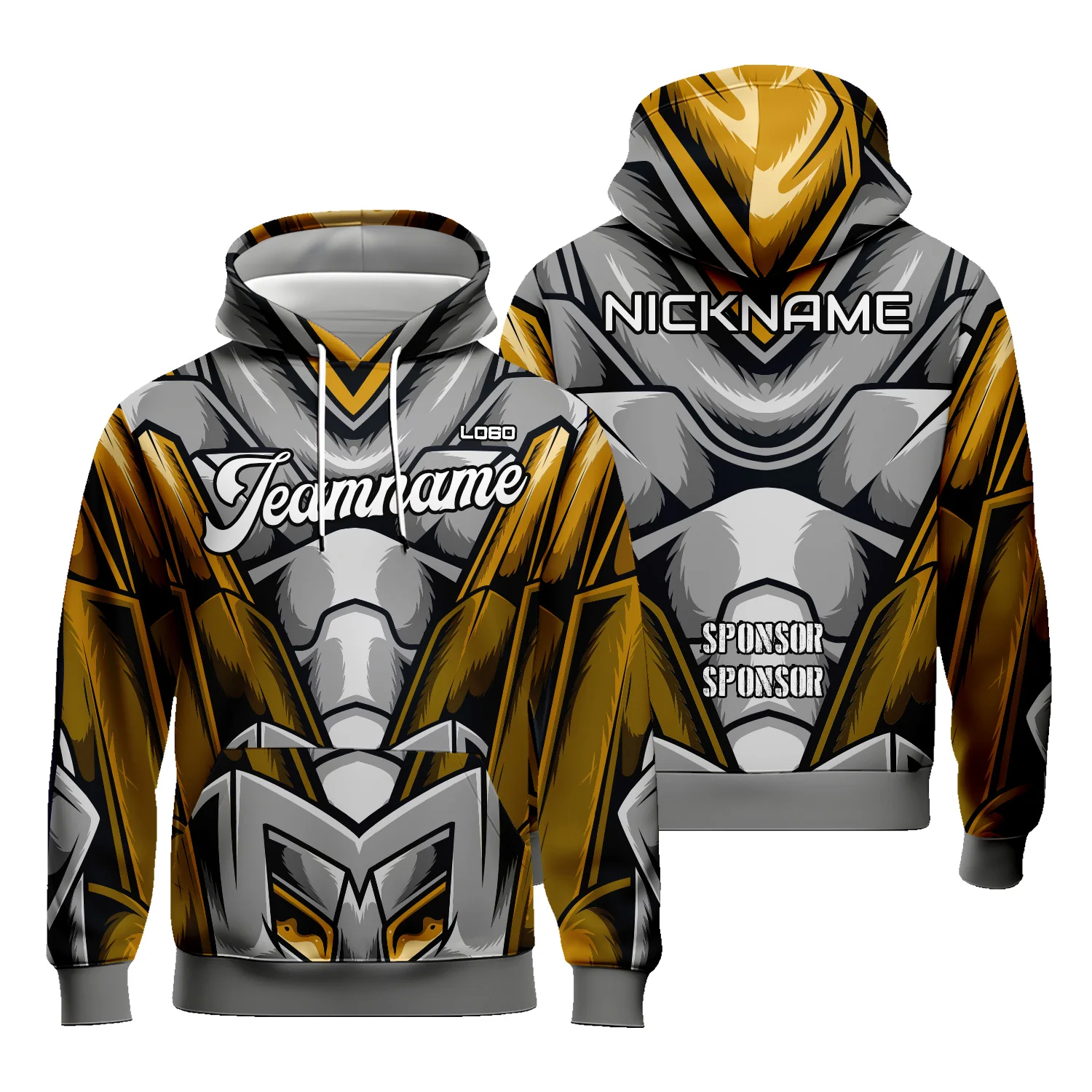 Custom Graphic Hoodies for Men Women Sublimation Loose Fit Sports Collar Drawstring Pullover